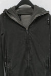 BORIS BIDJAN SABERI FMV00014 hooded jacket PBBS30 dark gray cotton